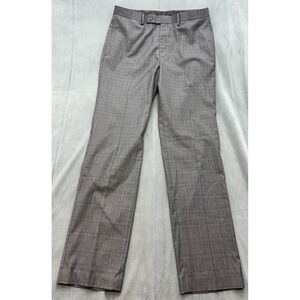 Lauren Ralph Lauren Classic Fit Plaid Slacks Gray Mens 34x34 Pockets Thin Pants